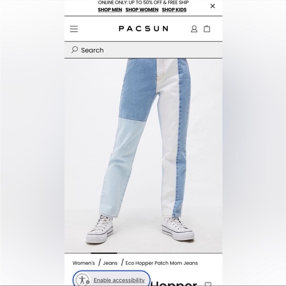 NWOT color block mom jean - Picture 3 of 7